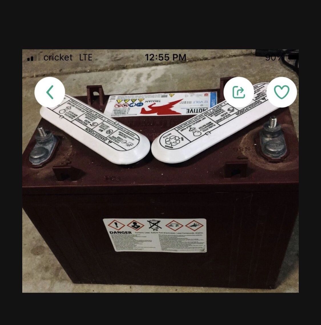 Golf Cart Battery . Trojans ) Brand New With Receipt .Best Offer