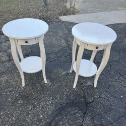 Ikea hemnes round nightstands 