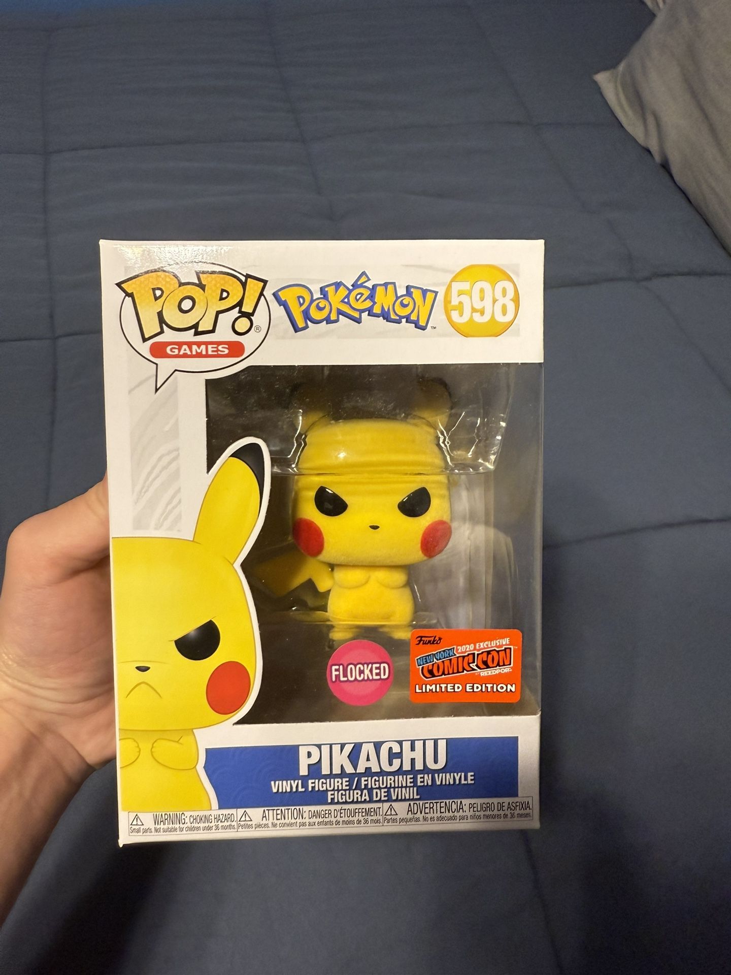 Funko Pop! Pikachu 598 Flocked NYCC 2020 Con Exclusive