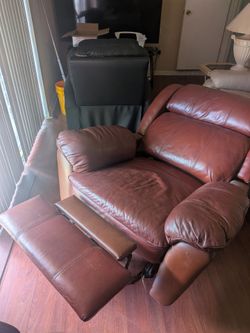Leather recliner