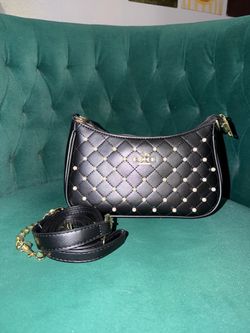 Coach inspired Black & Pearl Bag