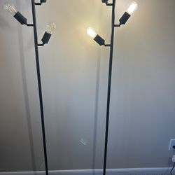 Modern Black Multi-Light Floor Lamps – Set of 2