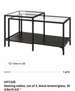 IKEA glass coffee tables