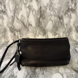 Coach Leather Wristlet Vintage- Black