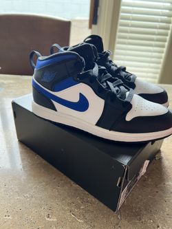 Jordan 1 mids white racer blues