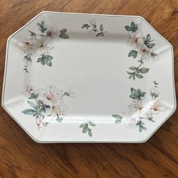 Azalea Adams Floral Ironstone Serving Platter 