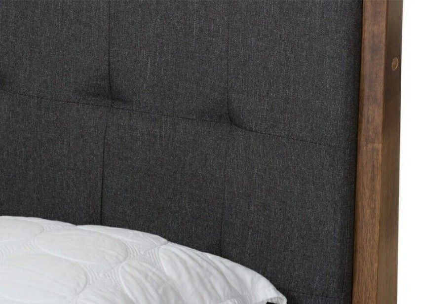 Baxton Studio Clifford King Platform Bed SW8065-Grey/Walnut-M7-king