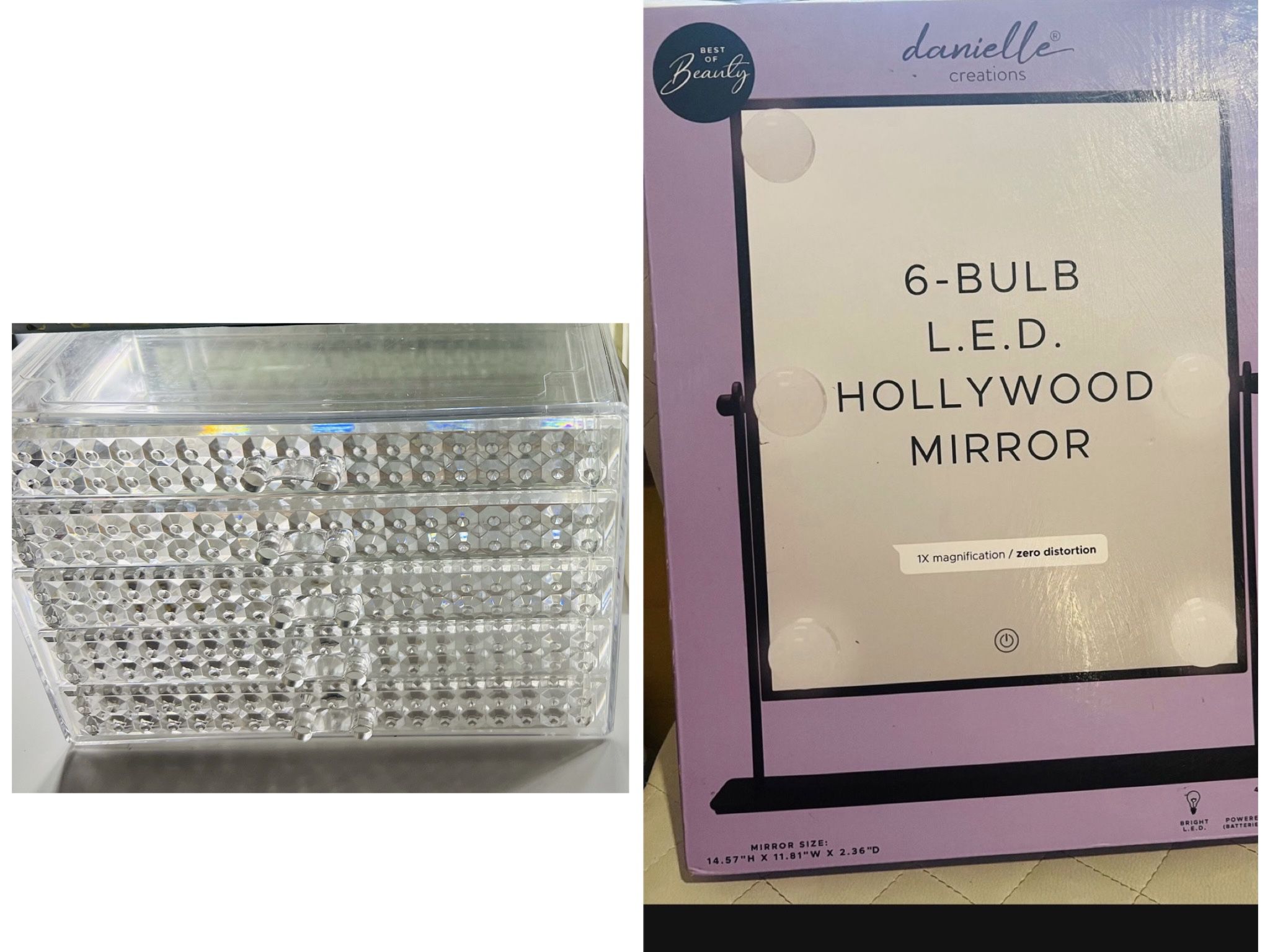 Vanity Mirror And Makeup Storage 