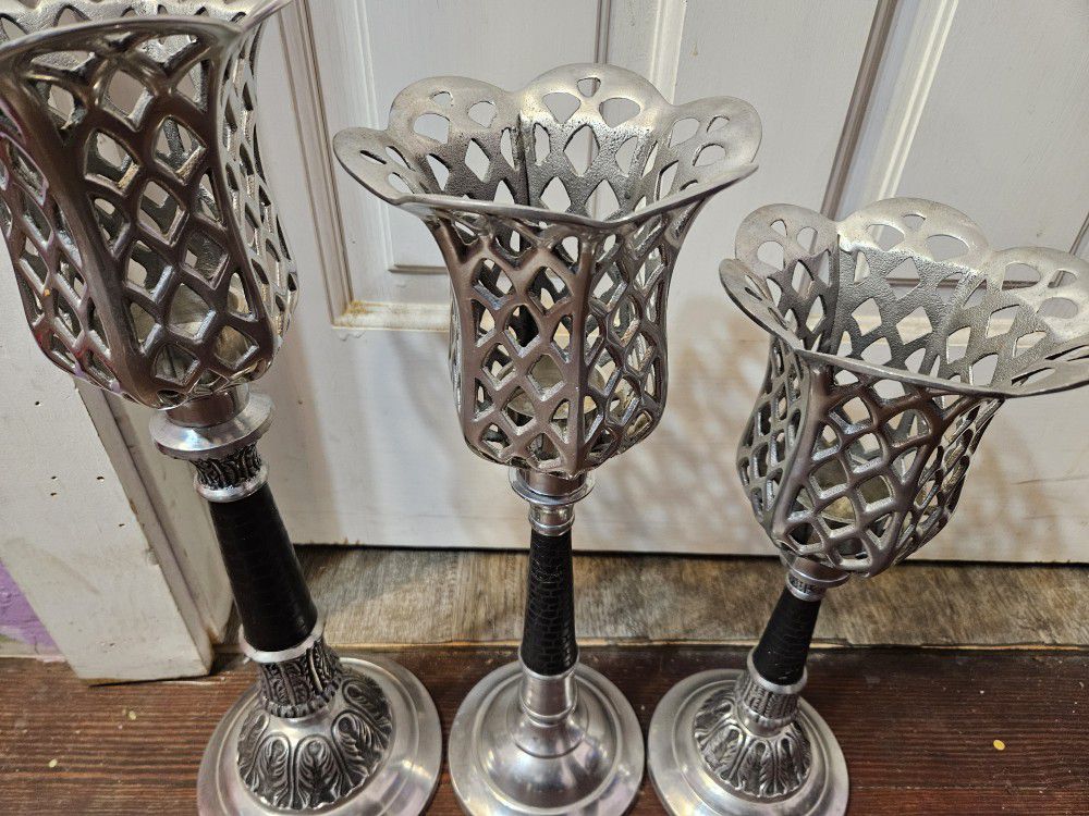 3 Candle Stand Holders 