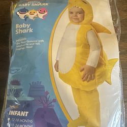 Baby Shark Costume 18-24 Mon