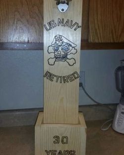 Custom retirement beer bottle opener