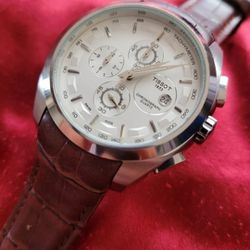 ⚡️ BRAND NEW Tissot Couturier Tachymeter Chronograph Men's Leather Watch