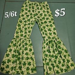 Girls 5/6t saint Patrick's day pants