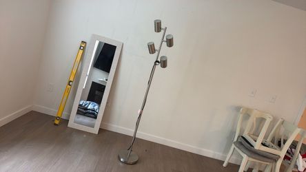 SILVER FLOOR LAMP