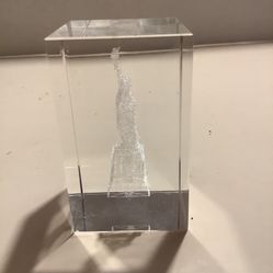 Paperweight, Crystal, Statue Of Liberty