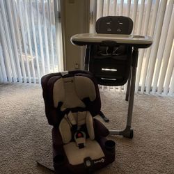 Grace High chair / Safety First 3-1 Booster Car seat Sold Together!! 