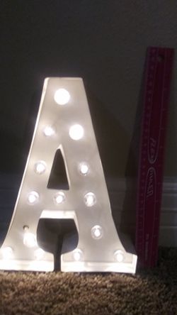 Light letter A