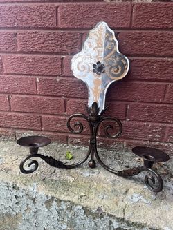 Vintage Brass Mirrored Candelabra