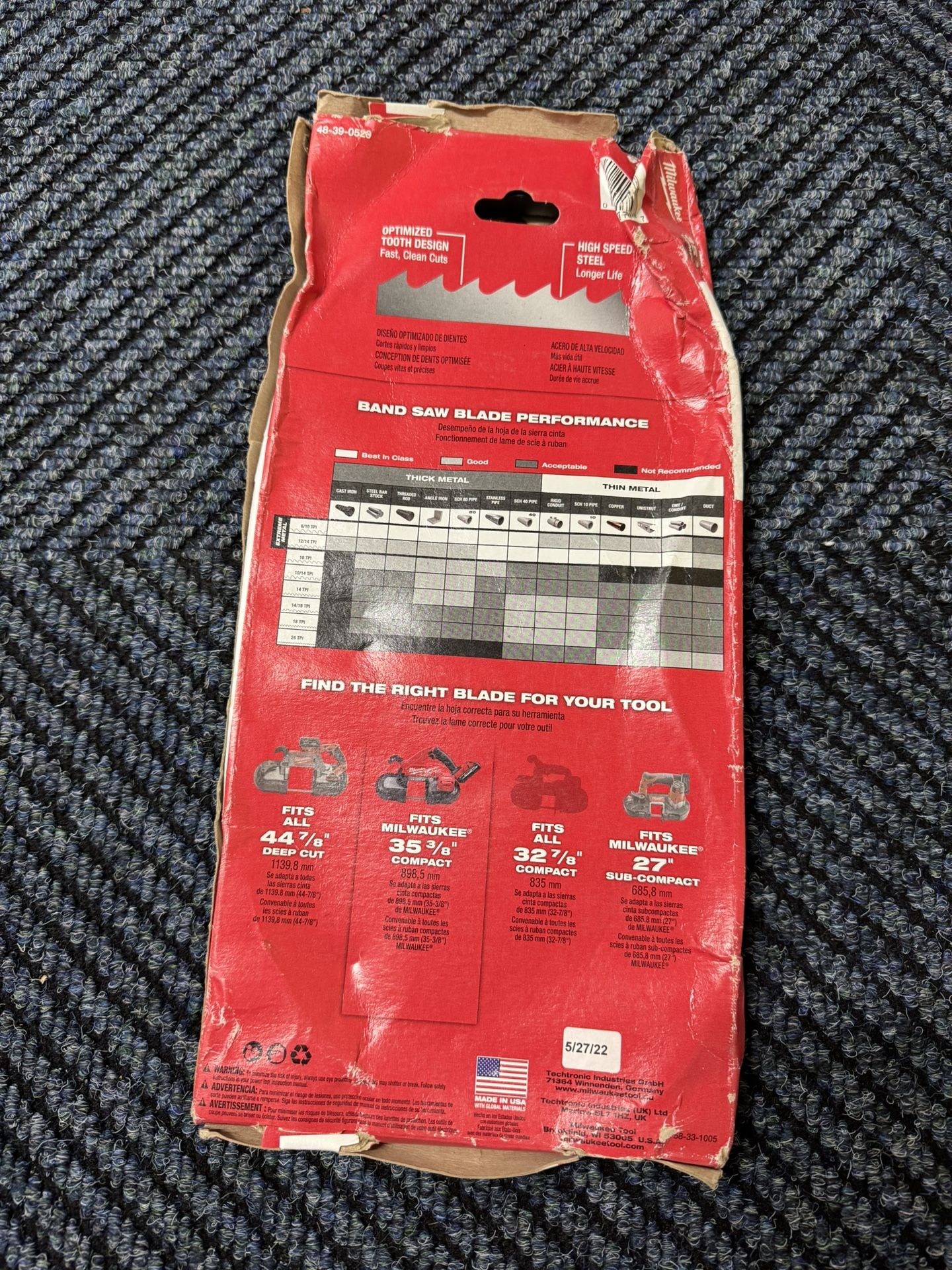 Milwaukee Bandsaw Blades 