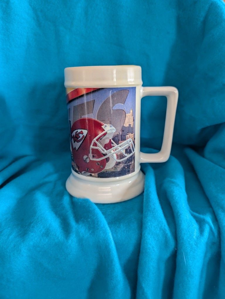 #5 vintage 1995 NFL Kansas City Chiefs Tankard Stein Mug