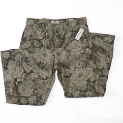  PACSUN 32Wx30L Brown Floral Print Baggy Carpenter Jeans