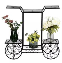 6 Tier Iron Flower Pot Stand Corner Plant Holder for Garden Indoor Outdoor Decor