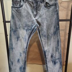 Rock Revival Designer Stone Wash Ripped Jeans Gray And Blue Size 36 They Are In Excellent Condition