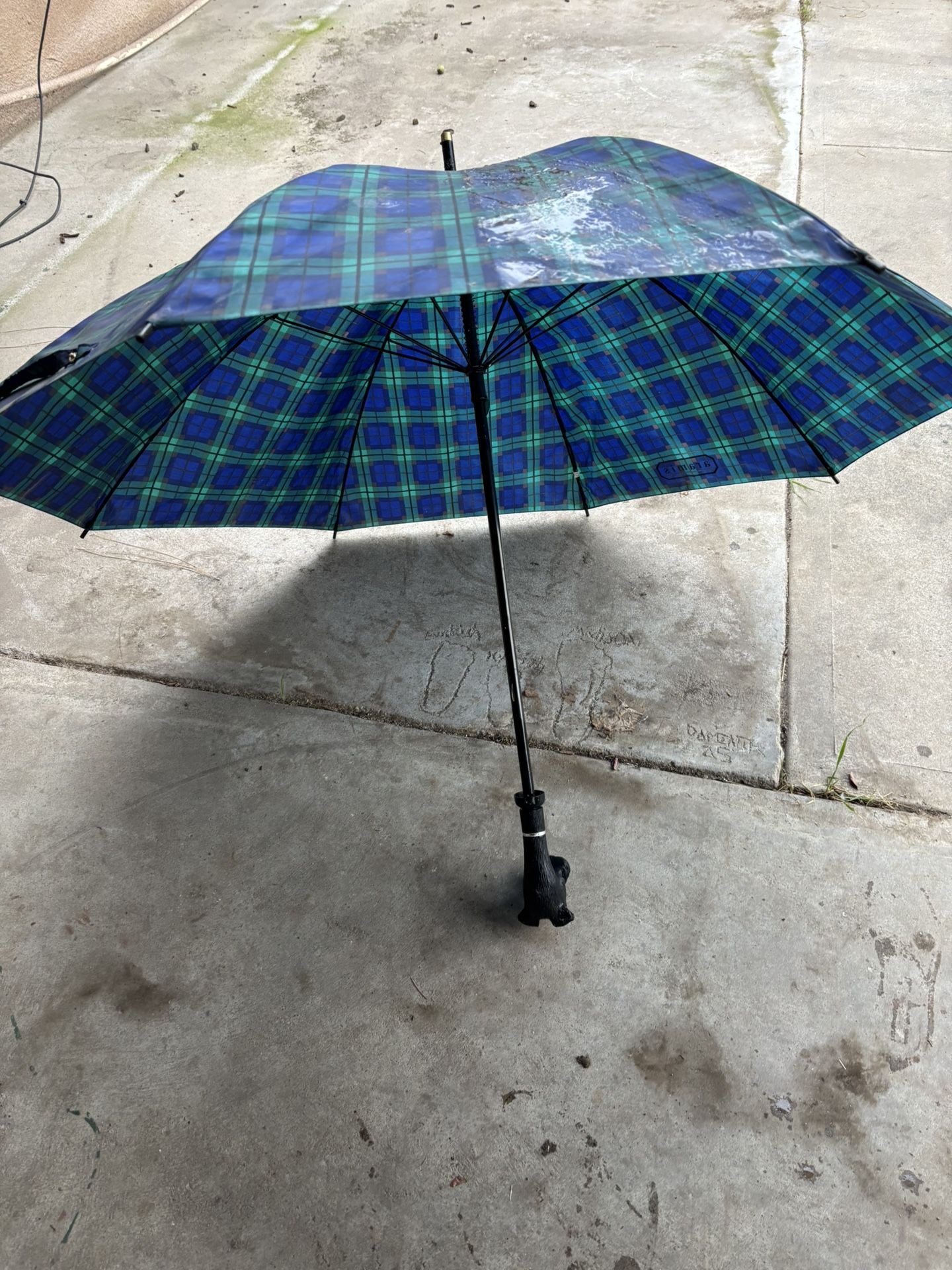 Vintage collectible ARAMIS Cologne Umbrella ☂️ W/Scotty Dog Handle