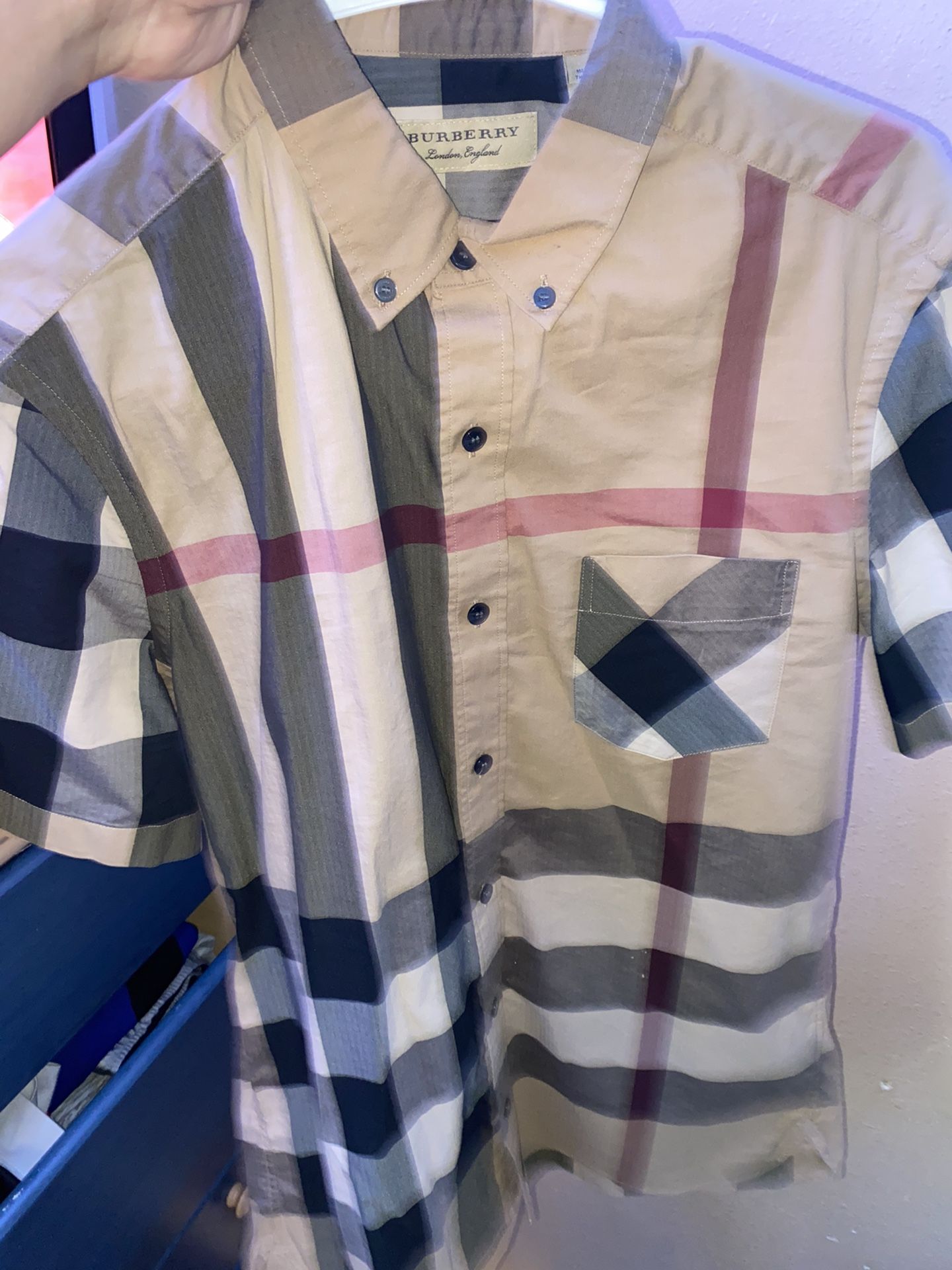 Men’s Burberry London Button Up Medium Shirt