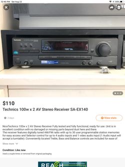 Technics Receiver, 5 CD Player Stereo System
