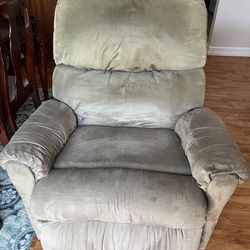 Moss/Gray Green Rocker/Recliner Chair & Loveseat