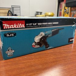 Makita New 41/2” SJS High Power Angle Grinder - Variable Speeds 