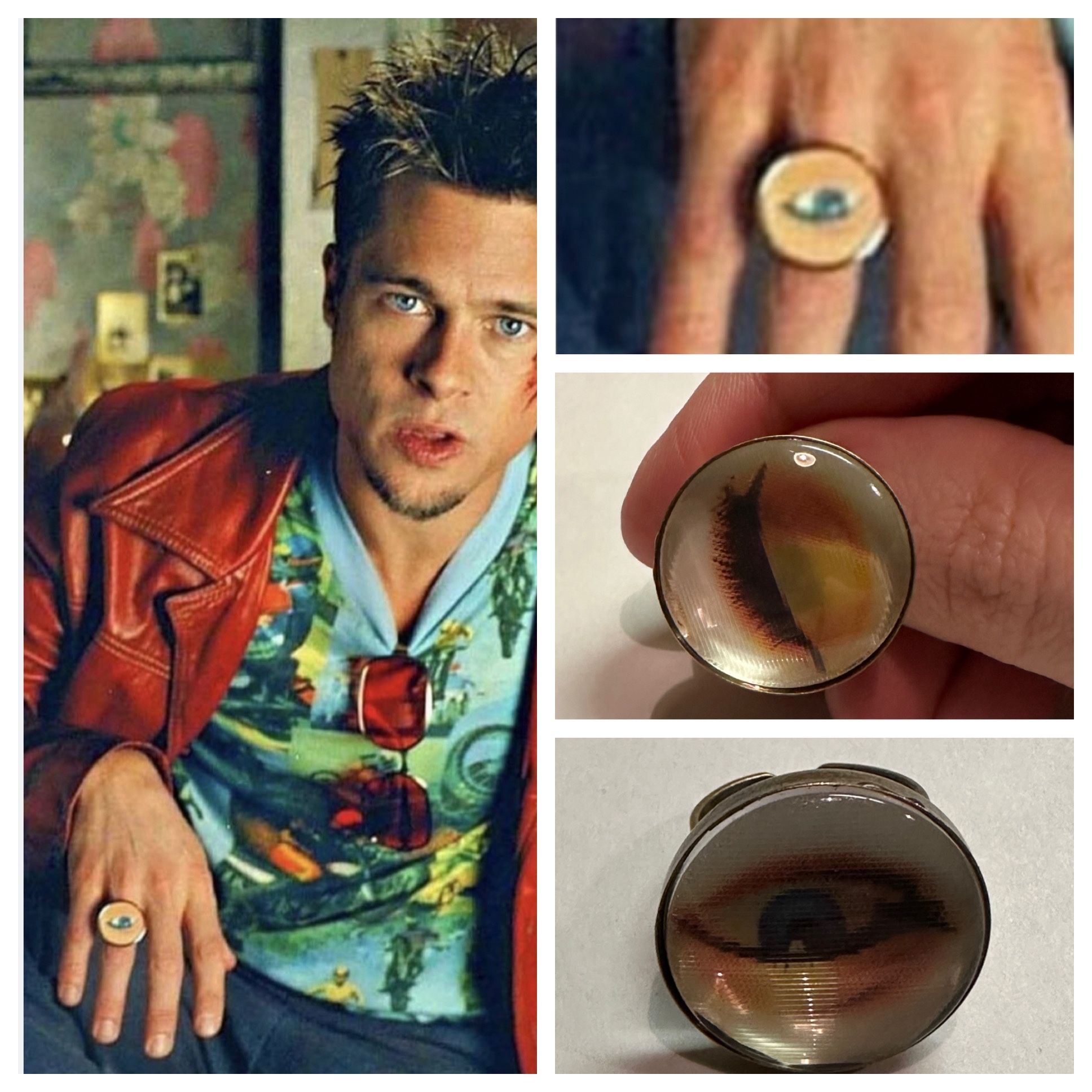 Fight Club Tyler Durden Eye ring oliver peoples 523 Brad Pitt paperstreet
