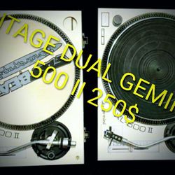 Dual Gemini  XL 500 II DJ TURNTABLES W CASE