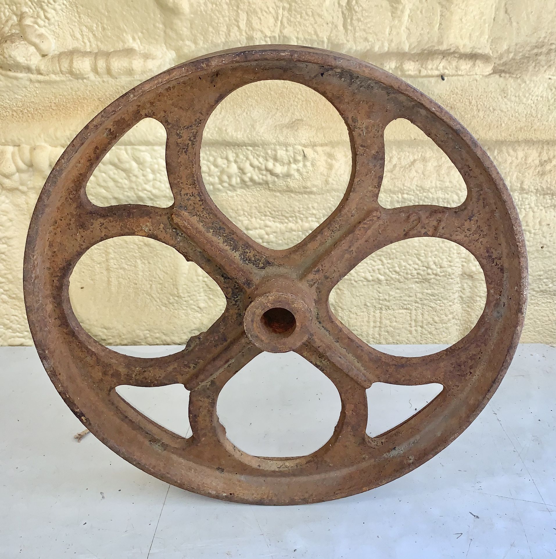 16” Antique Farm Machinery Factory Cart Wheel Steam Punk Industrial Repurpose