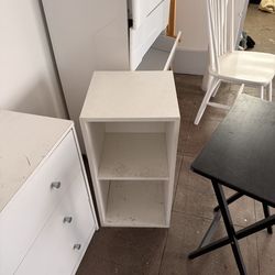White 3 drawer Small dresser and shelf
