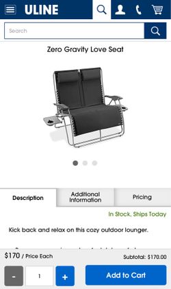 Double chair foldable ULINE