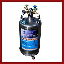 Liquid Nitrogen Tank 30L — Zhongpanxin YDZ-30 LN2 Dewar, Self-Pressurizing, Welded-On Dolly