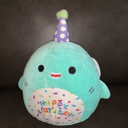 8” Sharon “Happy Birthday” Shark Squishmallow 