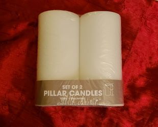 Pair Of 6" Pillar Candles - NEW