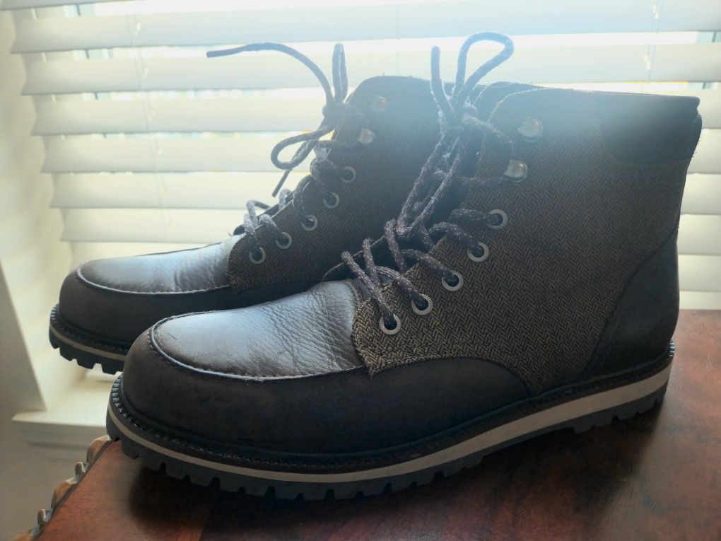 Lacoste Montbard 417 Mens Boot Brown Cam Leather Textile Casual Ortholite Size 10.5