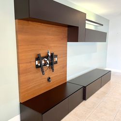 Casa Design TV Unit - Entertainment Wall With Shelves And Lighting 