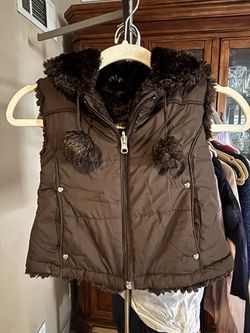 Y2K Child Fur Puffer Vest 4/5 