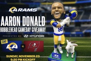 2025 LA Rams GOAT 🐐 Aaron Donald Bobblehead  *Never Opened*