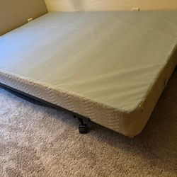 Full Size Box spring And Metal Bed Frame