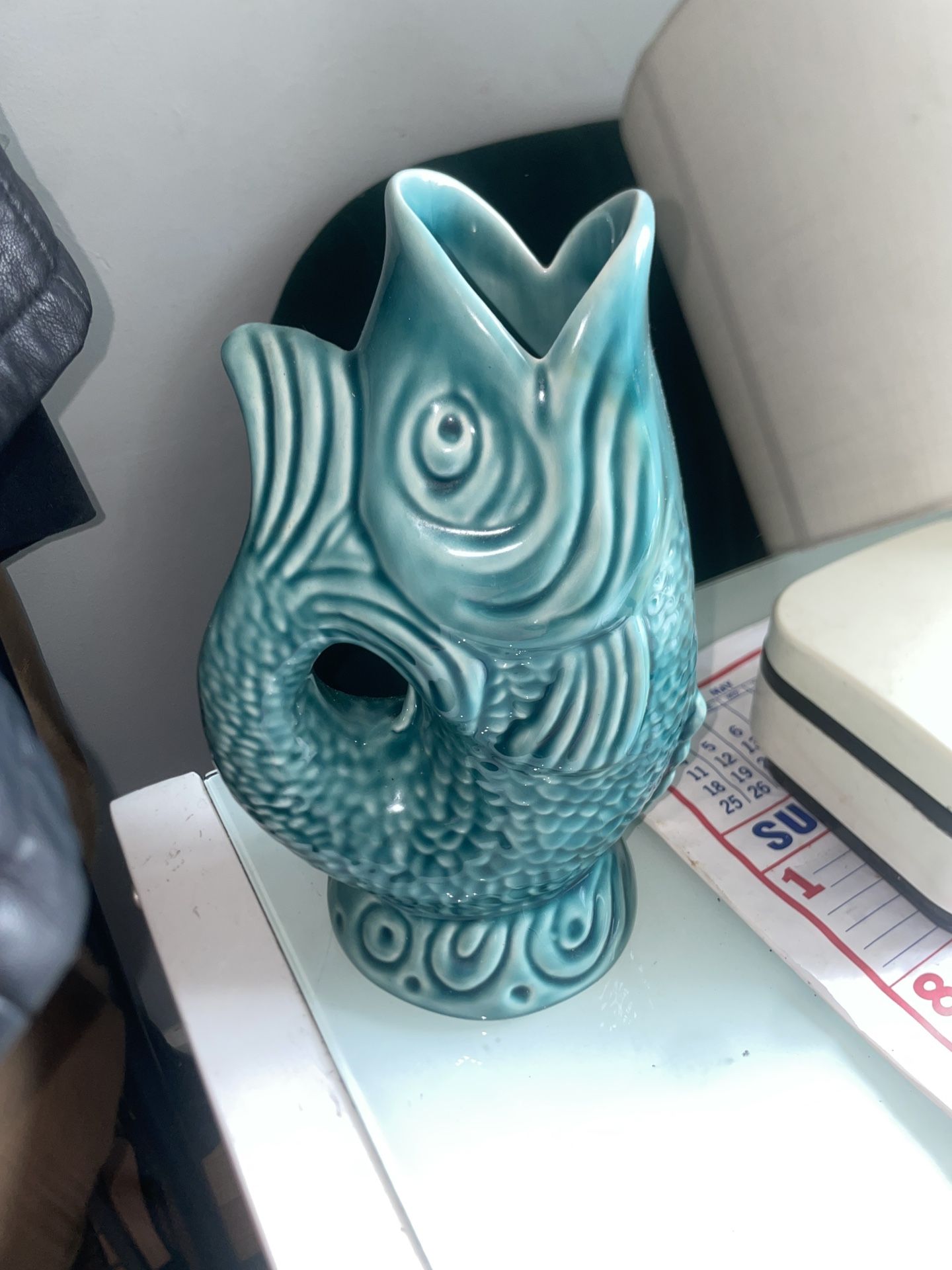 Vintage ceramic fish vase