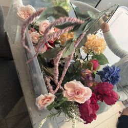 Whole Bin Of Artificial Flowers