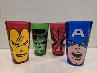 Marvel Comics Glasses Hulk Capt America Iron Man Spider-Man 