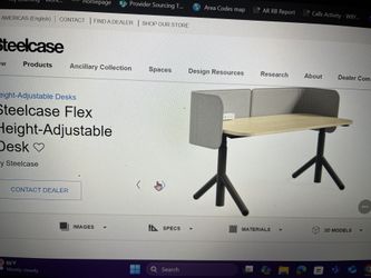 Steel case Adjustable Desk 80 Inches