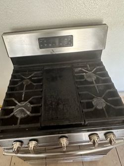 Black and silver stove